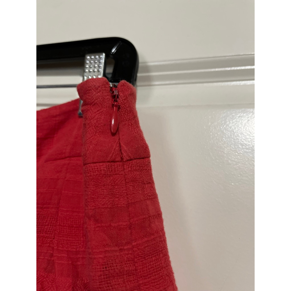 EUC Women's Talbots Red Tiered Tassel Mini Skirt L - Picture 5 of 10